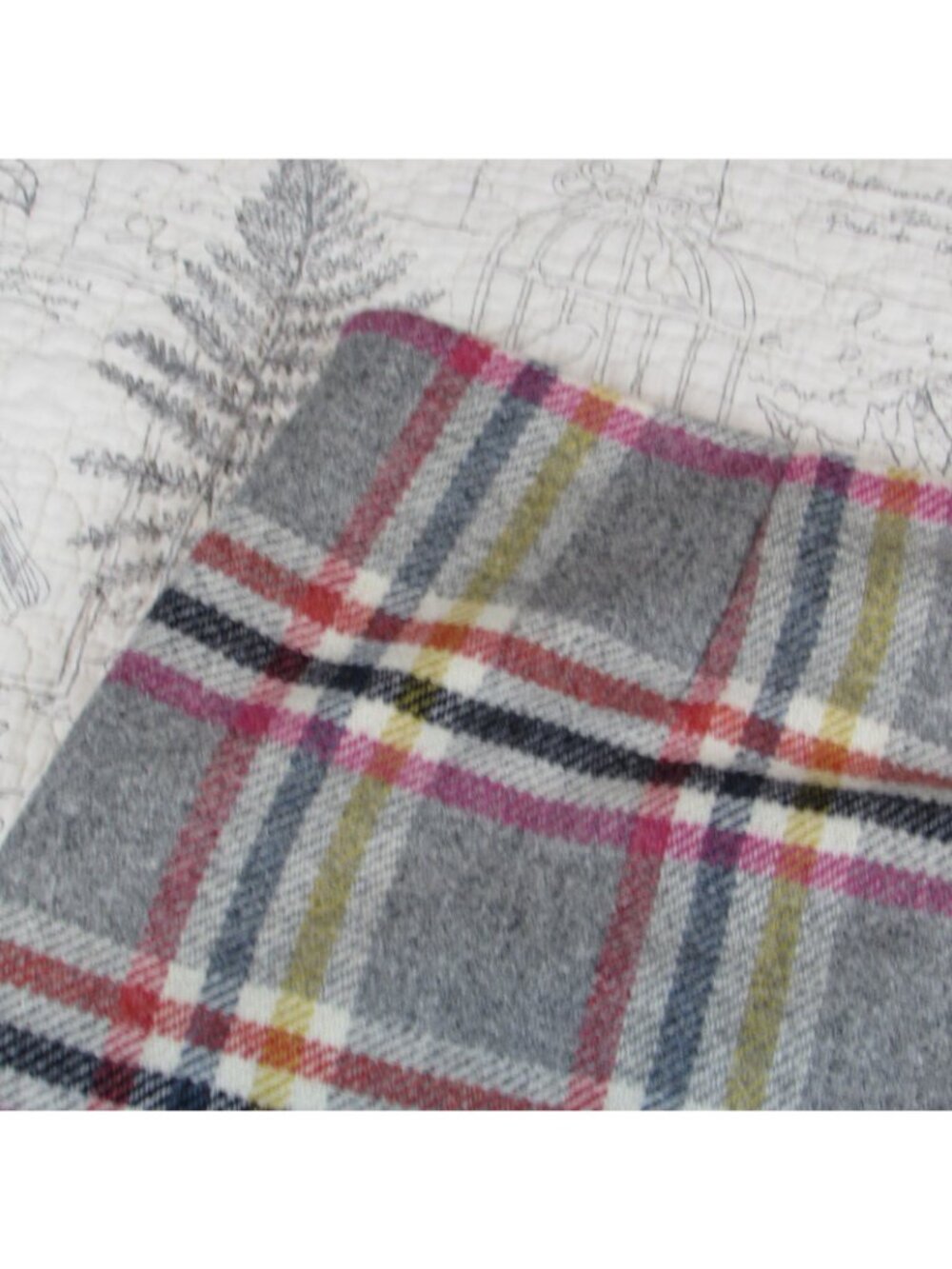 NEW Boden Plaid British tweed by moon Wool faux wrap skirt leather buckle US 16R - Picture 2 of 7
